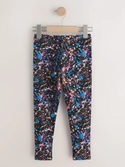 Black Splat Leggings (3-16yrs)