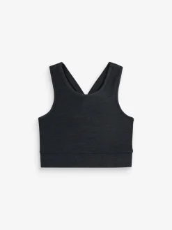 Black Sports Crop Top (5-16yrs)