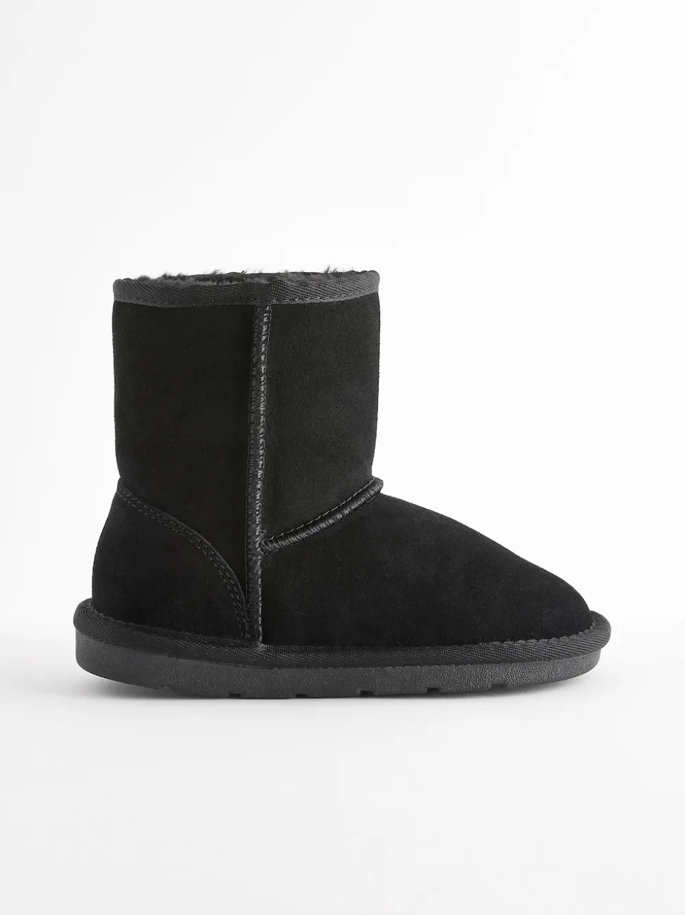 Black Suede Pull On Boots