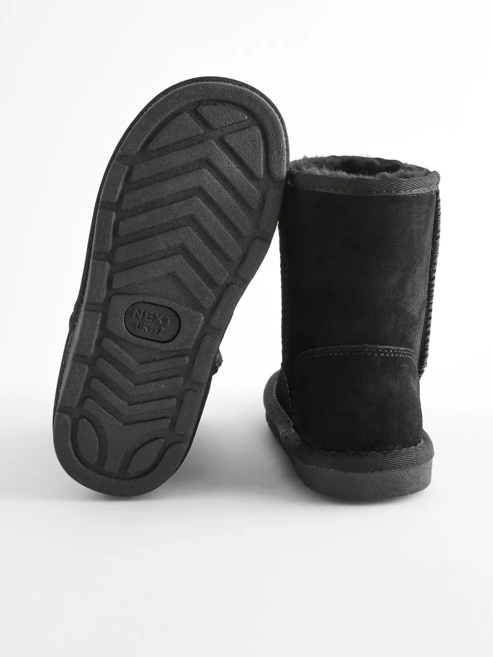 Black Suede Pull On Boots