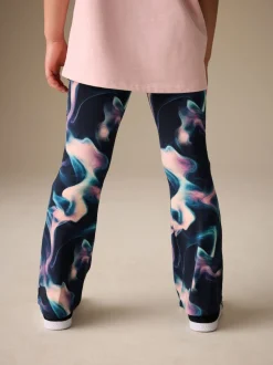 Black Swirl Flare Leggings (3-16yrs)