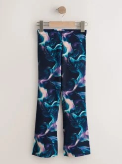 Black Swirl Flare Leggings (3-16yrs)