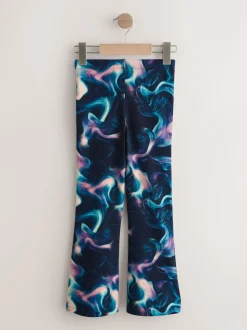 Black Swirl Flare Leggings (3-16yrs)