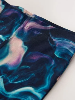 Black Swirl Flare Leggings (3-16yrs)