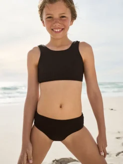 Black Textured Bikini (3-16yrs)