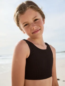 Black Textured Bikini (3-16yrs)