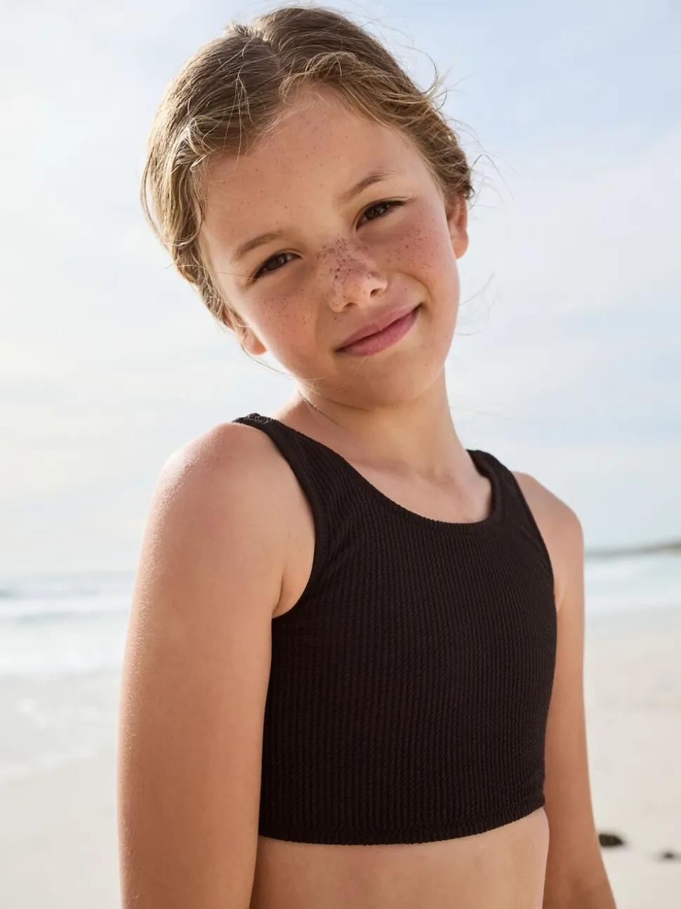 Black Textured Bikini (3-16yrs)