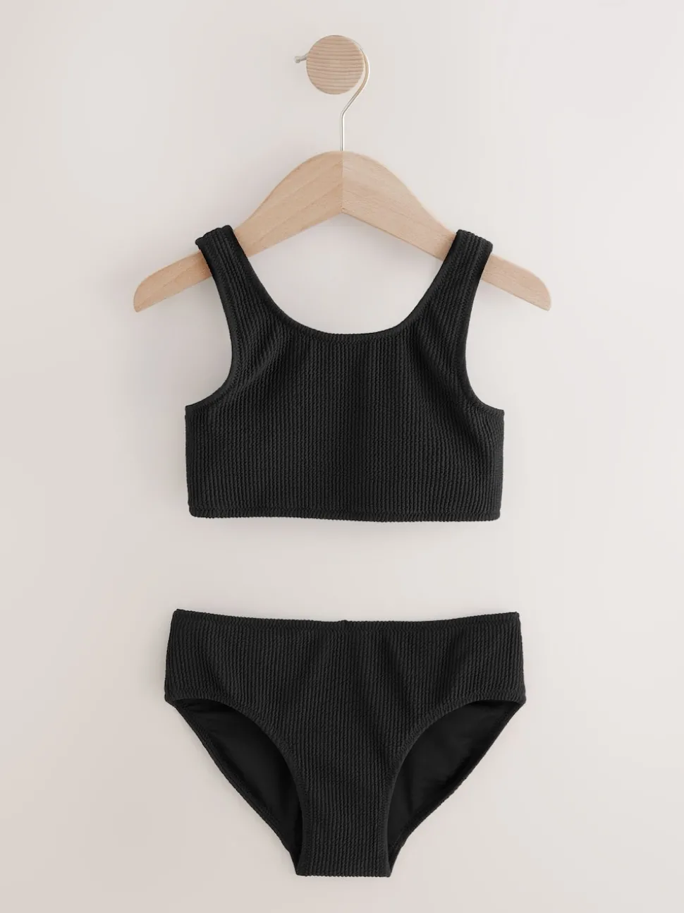 Black Textured Bikini (3-16yrs)