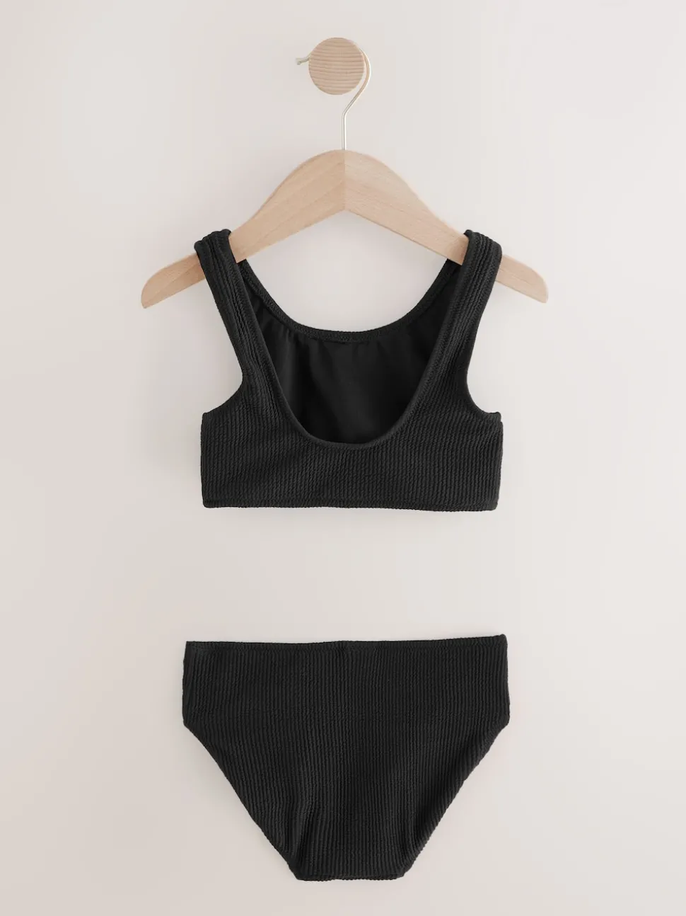 Black Textured Bikini (3-16yrs)