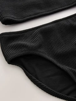 Black Textured Bikini (3-16yrs)