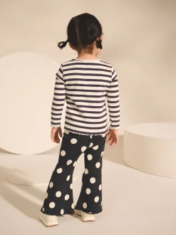 Black/White Long Sleeve Rib Tops 5 Pack (3mths-7yrs)