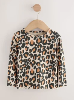 Black/White Long Sleeve Rib Tops 5 Pack (3mths-7yrs)