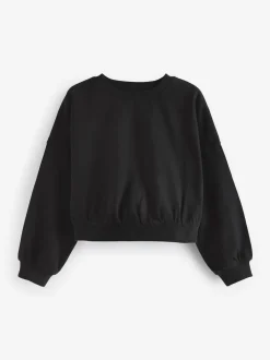 Black/White Boxy Long Sleeve 100% Cotton Sweat Tops 3 Pack (3-16yrs)