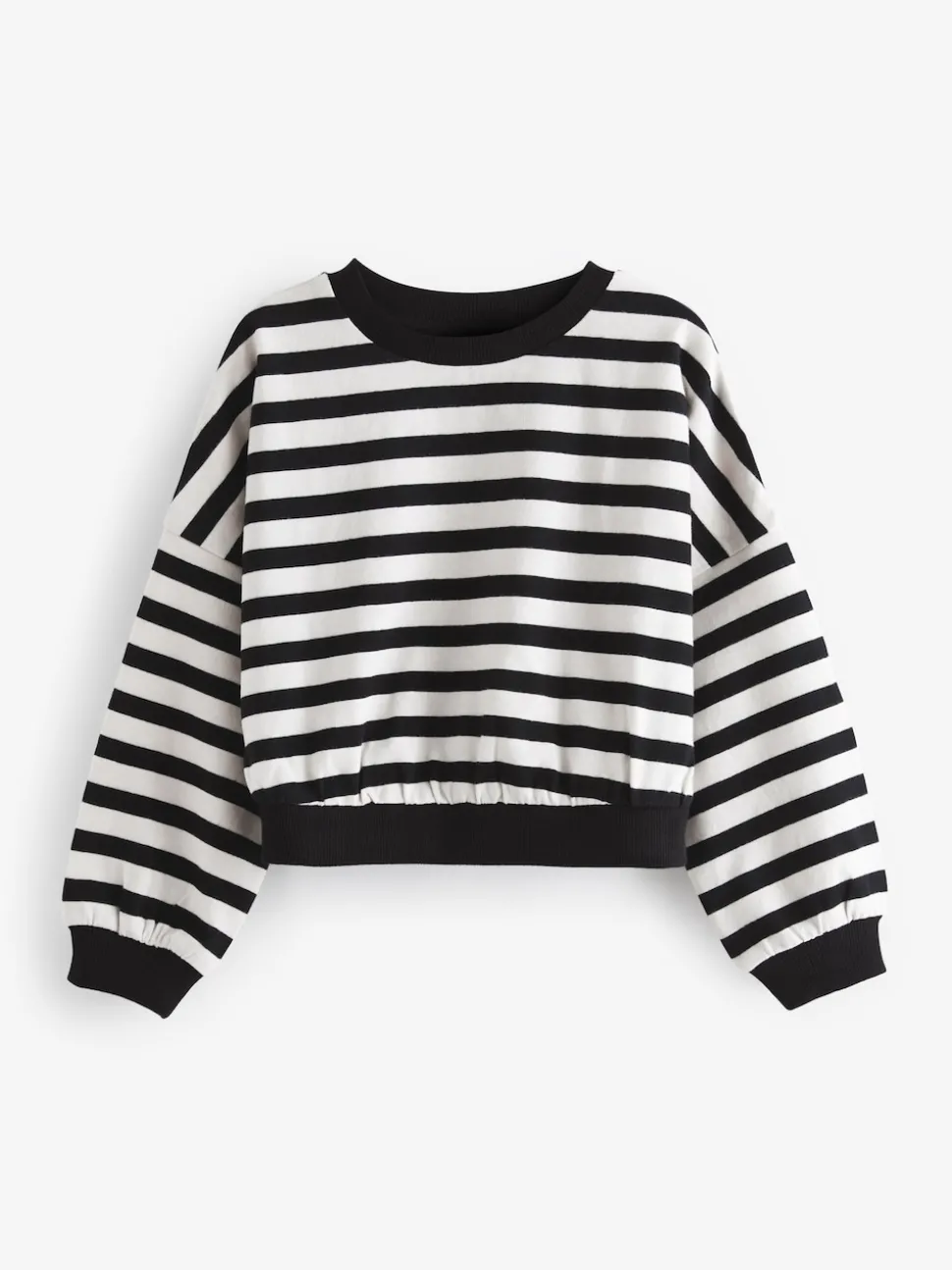 Black/White Boxy Long Sleeve 100% Cotton Sweat Tops 3 Pack (3-16yrs)