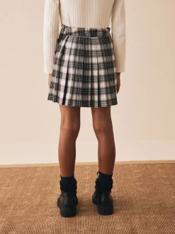 Black/White Check Pleated Skirt (3-16yrs)