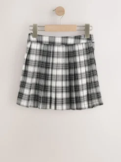 Black/White Check Pleated Skirt (3-16yrs)
