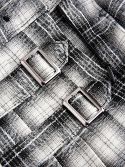 Black/White Check Pleated Skirt (3-16yrs)