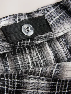 Black/White Check Pleated Skirt (3-16yrs)