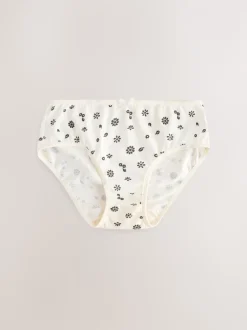 Black/White Ditsy Print Briefs 5 Pack (1.5-16yrs)