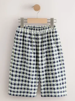 Black/White Floral Gingham Trousers (3mths-7yrs)