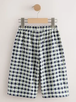 Black/White Floral Gingham Trousers (3mths-7yrs)