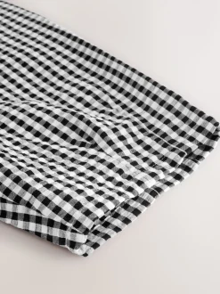 Black/White Gingham Pull On Barrel Trousers (3-16yrs)