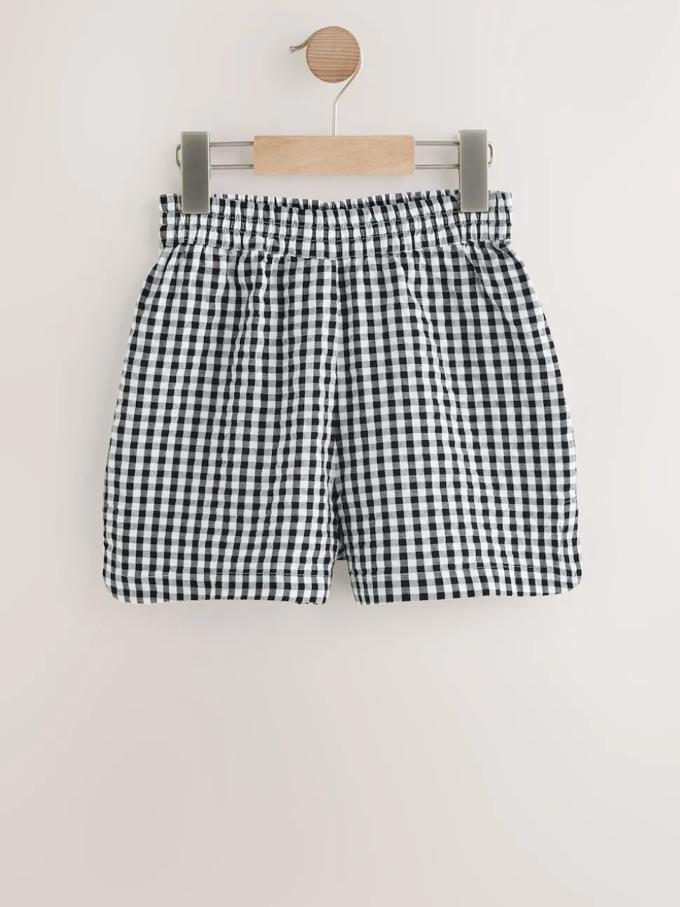 Black/White Gingham Pull On Shorts (3-16yrs)