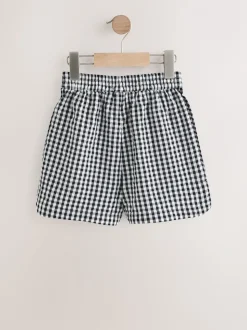 Black/White Gingham Pull On Shorts (3-16yrs)