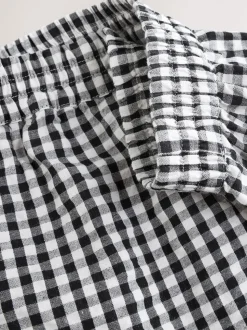 Black/White Gingham Pull On Shorts (3-16yrs)
