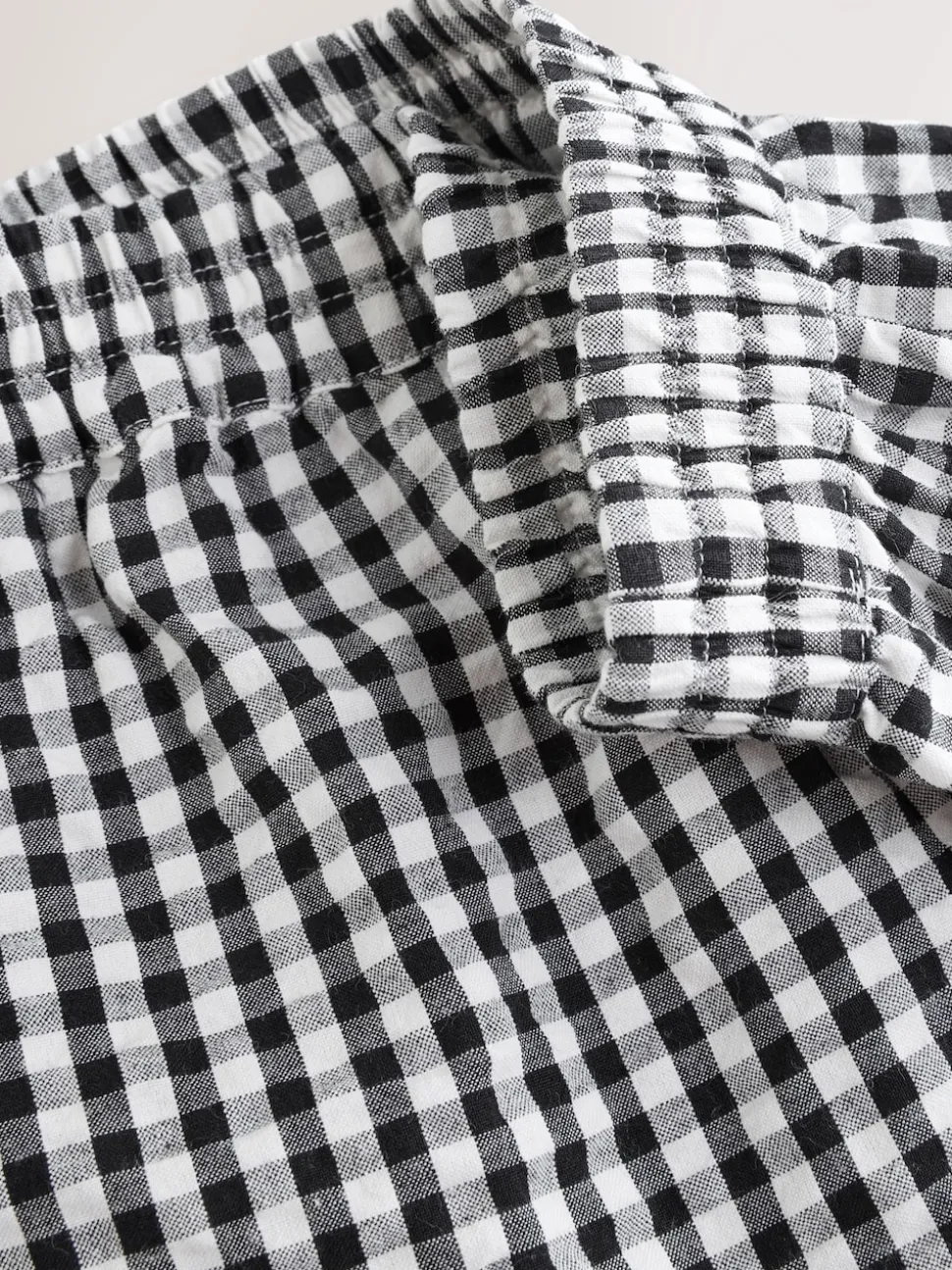 Black/White Gingham Pull On Shorts (3-16yrs)