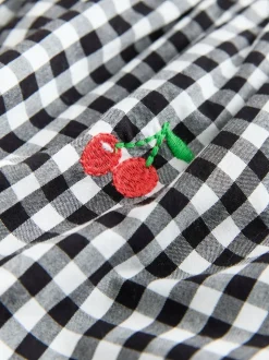Black/White Gingham Sleeveless Playsuit (3mths-7yrs)