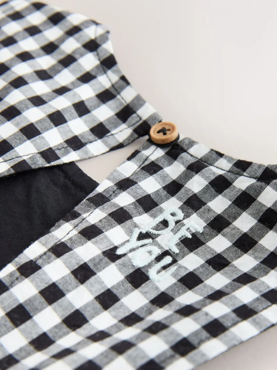 Black/White Gingham Sleeveless Playsuit (3mths-7yrs)