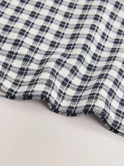 Black/White Gingham Textured Barrel Leg Trousers (3mths-7yrs)
