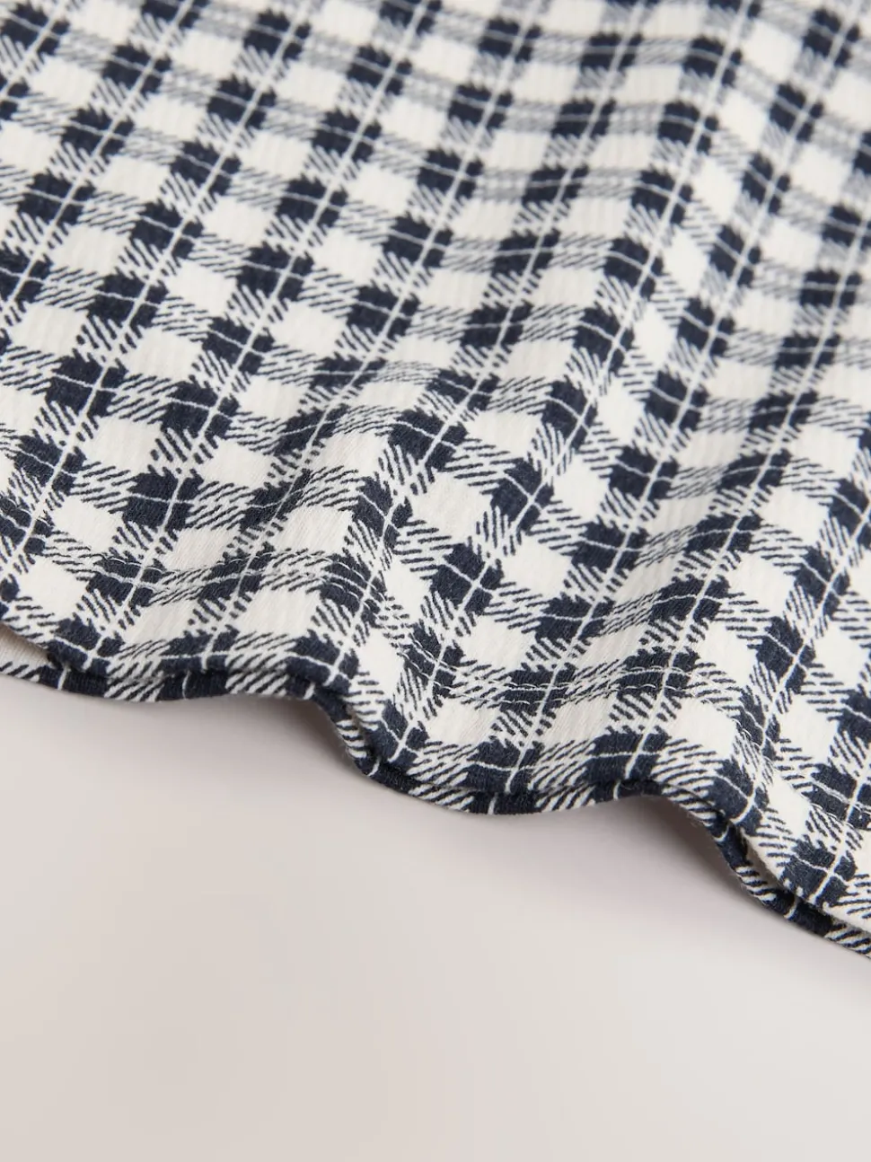 Black/White Gingham Textured Barrel Leg Trousers (3mths-7yrs)