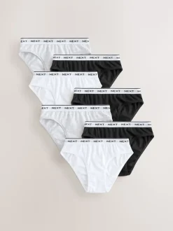Black/White/Grey Bikini Briefs 7 Pack (5-16yrs)