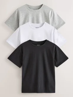 Black/White/Grey Oversized T-Shirts 3 Pack (3-16yrs)