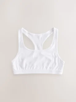 Black/White/Grey Racer Back Crop Tops 3 Pack (5-16yrs)