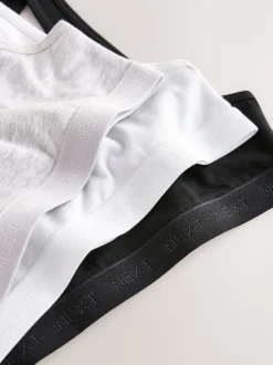 Black/White/Grey Racer Back Crop Tops 3 Pack (5-16yrs)