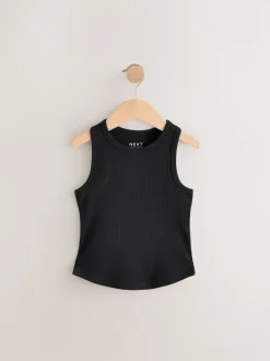 Black/White/Grey Rib Vest 3 Pack (3-16yrs)