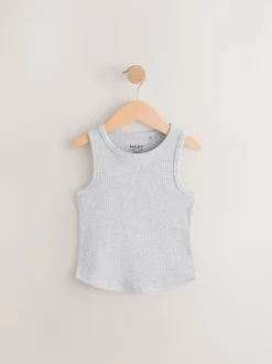 Black/White/Grey Rib Vest 3 Pack (3-16yrs)