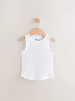 Black/White/Grey Rib Vest 3 Pack (3-16yrs)