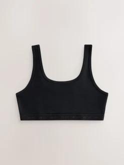 Black/White/Grey Scoop Crop Tops 3 Pack (5-16yrs)
