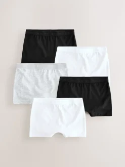 Black/White/Grey Short Briefs 5 Pack (2-16yrs)
