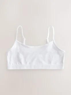Black/White/Grey Strappy Crop Tops 3 Pack (5-16yrs)