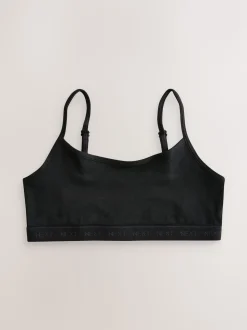 Black/White/Grey Strappy Crop Tops 3 Pack (5-16yrs)