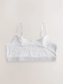 Black/White/Grey Strappy Crop Tops 3 Pack (5-16yrs)