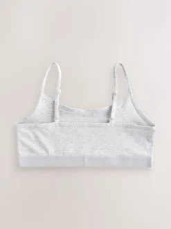 Black/White/Grey Strappy Crop Tops 3 Pack (5-16yrs)