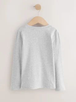 Black/White Long Sleeve Ribbed Tops 3 Pack (3-16yrs)