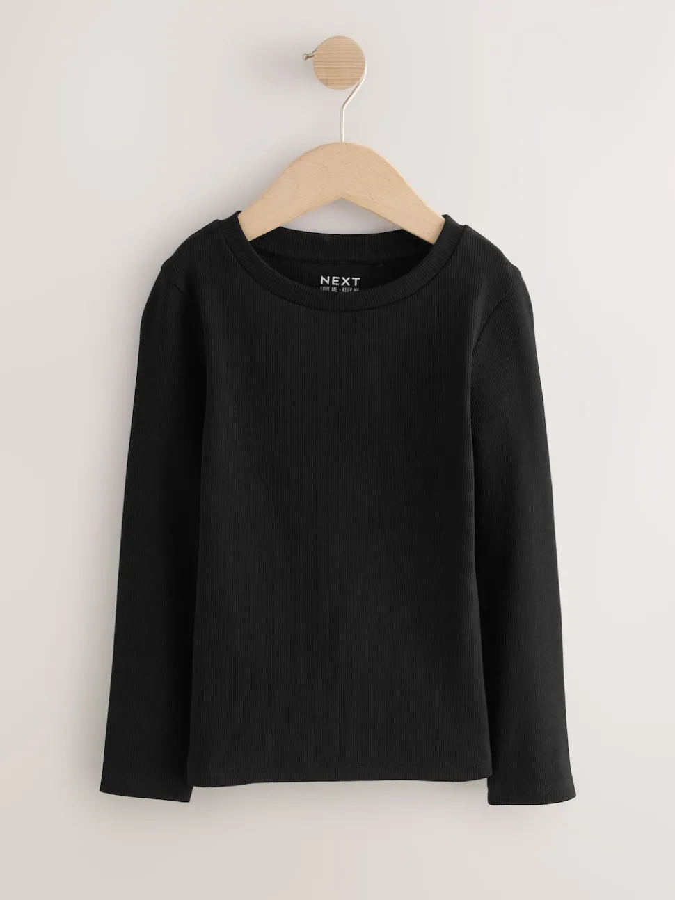 Black/White Long Sleeve Ribbed Tops 3 Pack (3-16yrs)