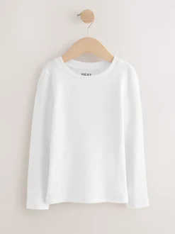 Black/White Long Sleeve Ribbed Tops 3 Pack (3-16yrs)